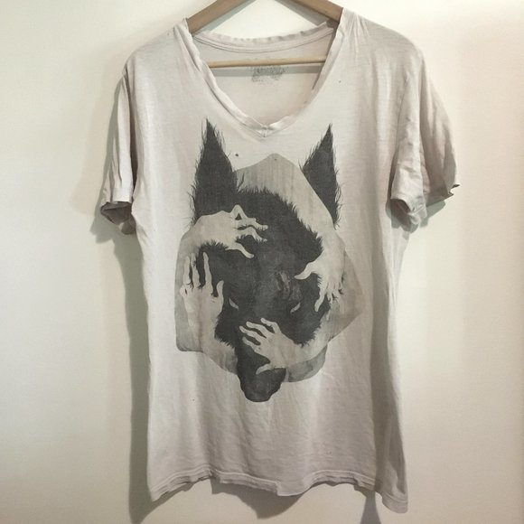 Threadless Rare 'Wild Dog' by Corinne A. Reid Ratty Burnout Tee - Picture 4 of 15